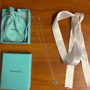 Tiffany & Co. Elsa Peretti Open Heart Pendant 11mm Necklace